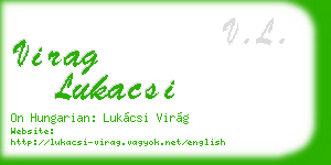 virag lukacsi business card